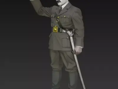 Adolf Hitler iconic salute 3D Figure 3D print model