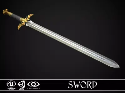 Sword A2 Low-poly 3D model