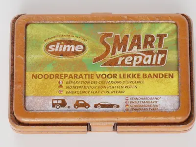 Tire repair kit toolbox da1 Low-poly 3D model