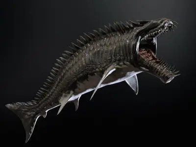 AlienShark 6 Low-poly 3D model