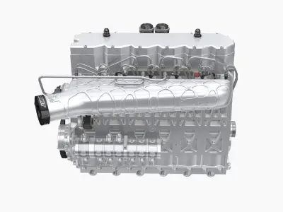 DJ Precision Machine Executioner Diesel engine Low-poly 3D model