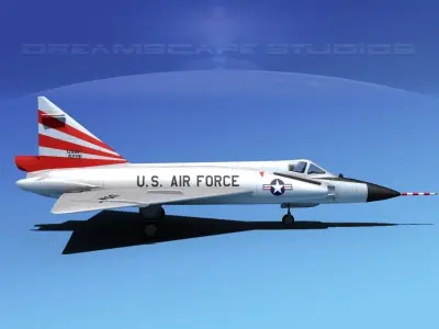 Convair F-102 Delta Dagger NM ANG 3D model