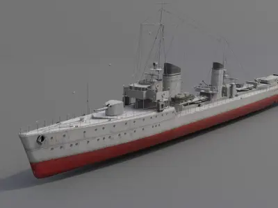 Mowe Class Type 23 Torpedo Boat  Low-poly 3D model