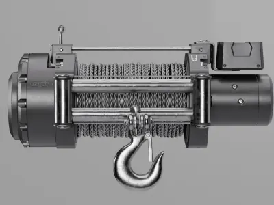 Winch Fully Detailed 3D model