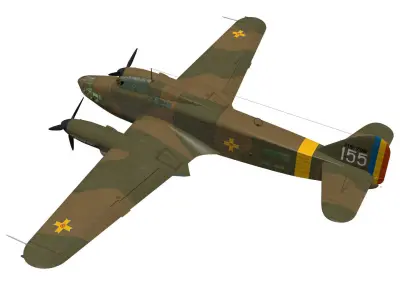 Savoia-Marchetti SM79 JIS Sparviero 3D model