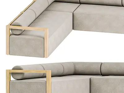 Laskin Outdoor 3Pc Sectional 3D model