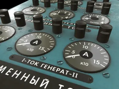 Mi-8MT Mi-17MT Power Panels Board Russian Low-poly 3D model