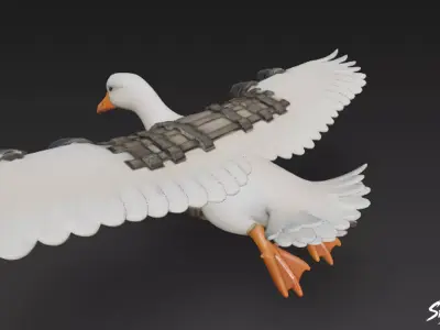 Bombombini Gusini - Italian Brainrot Low-poly 3D model