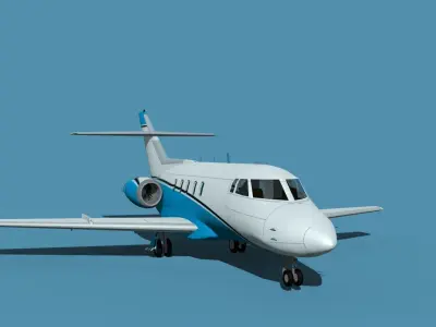 British Aerospace 125 Dominie V02 3D model