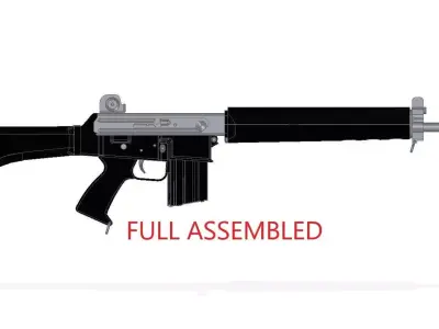 AR-180B ag rifle 3D model