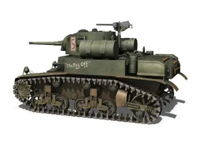 M3A1 Light Tank Stuart - The Pay Off 3D model