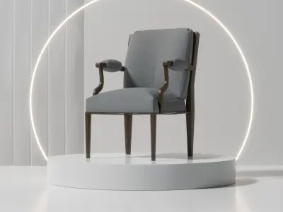 Chair model along with interior  Free low-poly 3D model