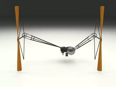Wright Flyer Propulsion Animated 3D model