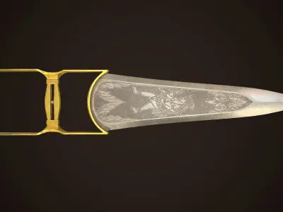 Assassin Blade 01 Low-poly 3D model