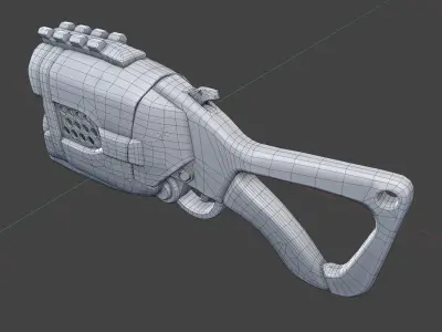 Gameready Stylized shotgun Low-poly 3D model