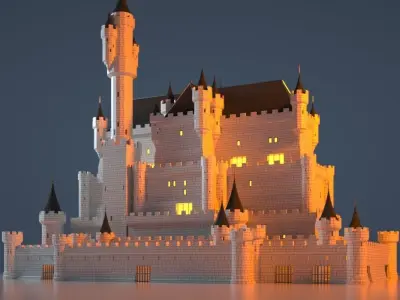Fantasy Castle 007 3D model