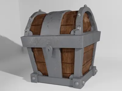 Chest wooden 3D model