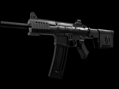 CQR Rifle Gun  Low-poly 3D model