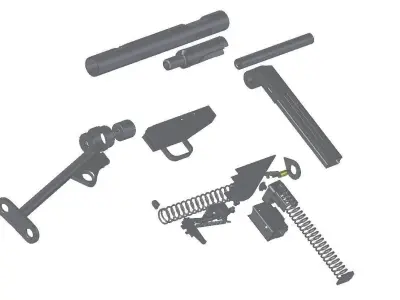 MP-3008 machine gun 3D model