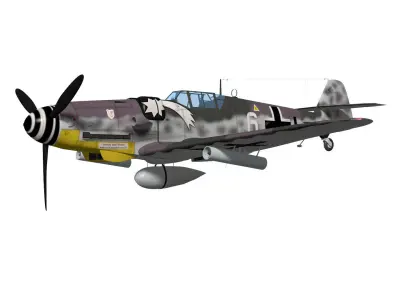 Messerschmitt Bf 109 G6 WGr21 3D model