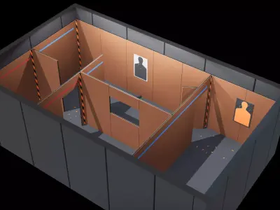 Poligonal Weapon Rack Low-poly 3D model