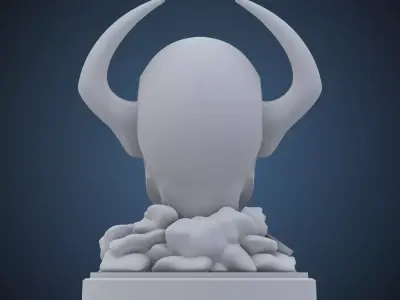 Cybernetic Horned Skull Bust  Sci-Fi Sculpture PM-225 3D print model