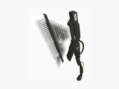 SciFi War Axe A07 Black White - Sci Fi Weapon Design Low-poly 3D model