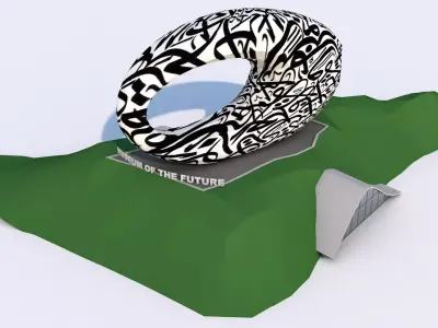 Museum of the Future - Dubai - UAE Low-poly 3D model