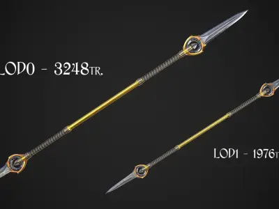 Spear and Glaive A7 Low-poly 3D model