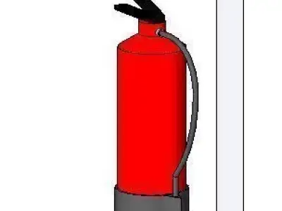 Fire Extinguisher - WITH BACKING Free 3D model