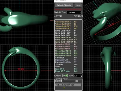 Snake ring with stones in the eyes Free 3D print model
