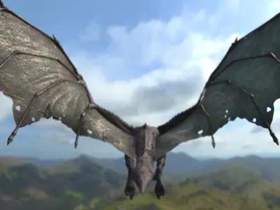 Dragon Printable and gameready PBR  Low-poly 3D model