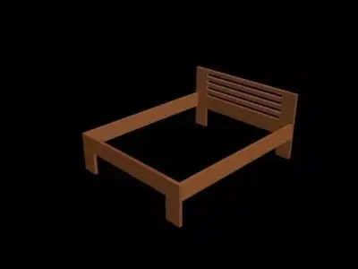 Part of the bed Free low-poly 3D model