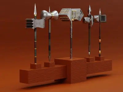 Hammer Low-poly 3D model