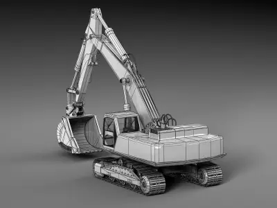 Digger skinned Free 3D model