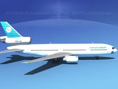 Douglas DC-10 Finnair 3D model