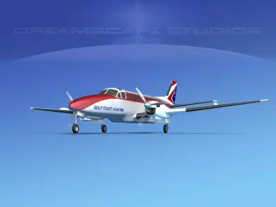 Beechcraft B99 Gulf Coast Aviation 3D model