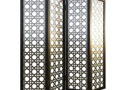 Eastern metal folding screen Free 3D model