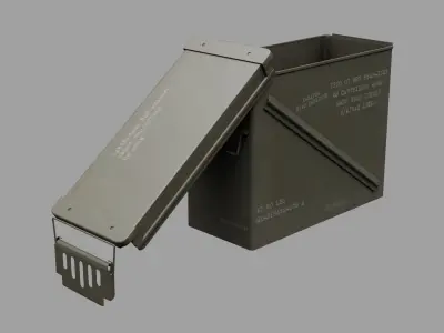 Military 40mm Ammunition Box Low-poly 3D model