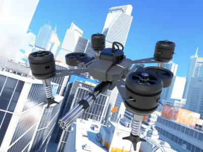 War dron Low-poly 3D model