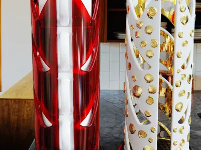 Coffee and Tea Cup or Mug Stacker Universal Fit 4 Elegant Models 3D print model