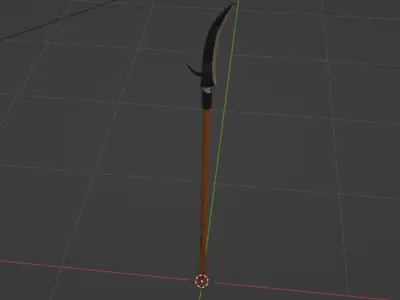 Melee Weapon - War scythe Free low-poly 3D model
