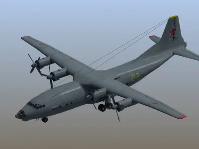 An-12 Cub Transport Aircraft 3D model