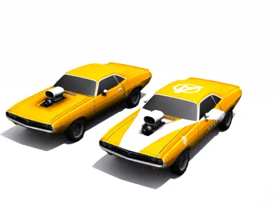 Dodge Challenger 1971 Low-poly 3D model