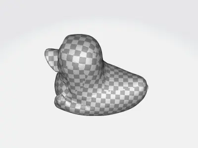 Nun duck 3d model Low-poly 3D model