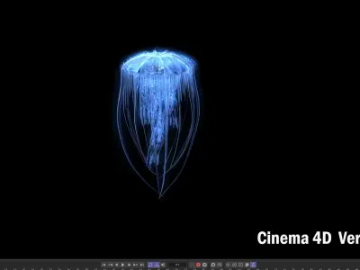 animated jellyfish Low-poly 3D model