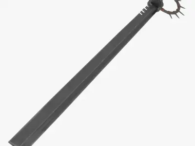 Sword with a spiked handle Low-poly 3D model