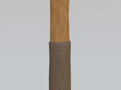 Battle axe Low-poly 3D model