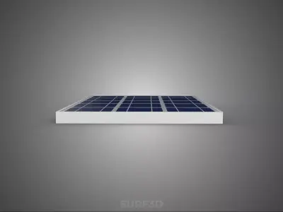 RECTANGULAR SOLAR CELL PHOTOVOLTAIC PANEL RENEWABLE SUN ENERGY 3D model