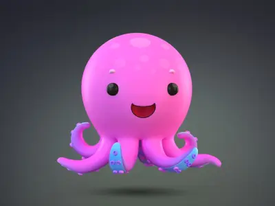 Cartoon Octopus 3D model get